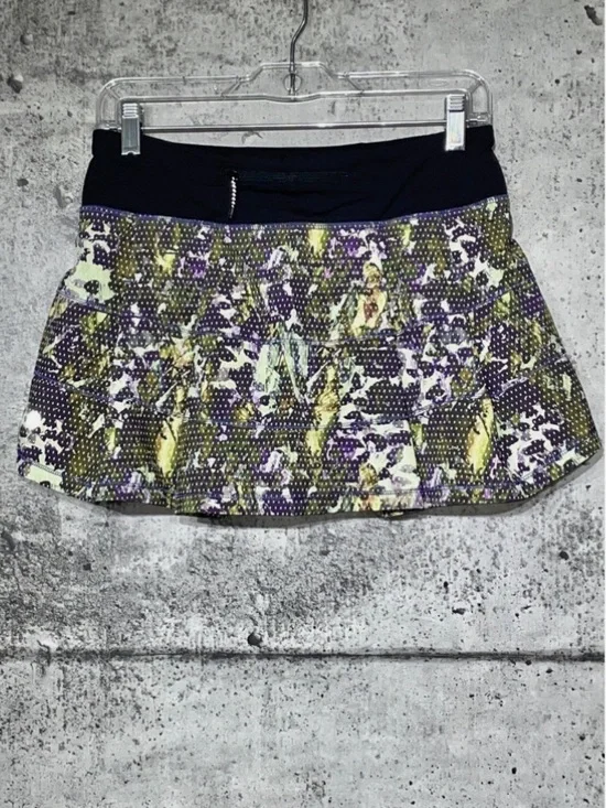 💜💚Cute Lululemon Floral Pleated Skirt/ Skort - Picture 6 of 9